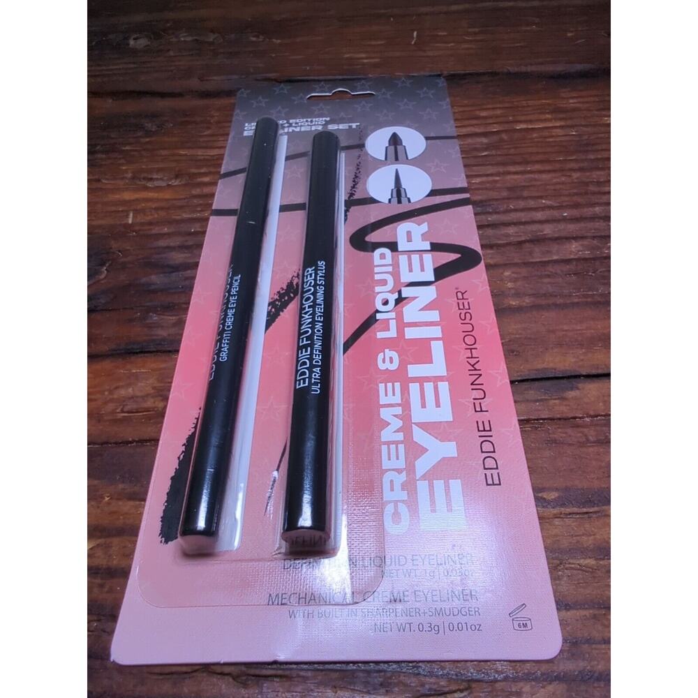 NEW IN PACKAGE, EDDIE FUNKHOUSER CREME & LIQUID EYELINERS BLACK
